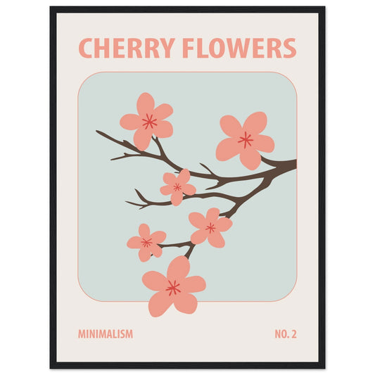 Cherry Flowers - art behind glass