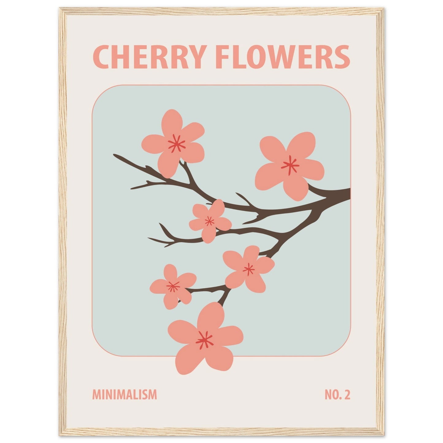 Cherry Flowers - art behind glass