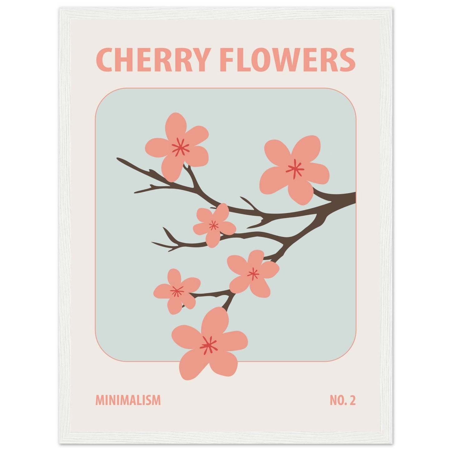 Cherry Flowers - art behind glass