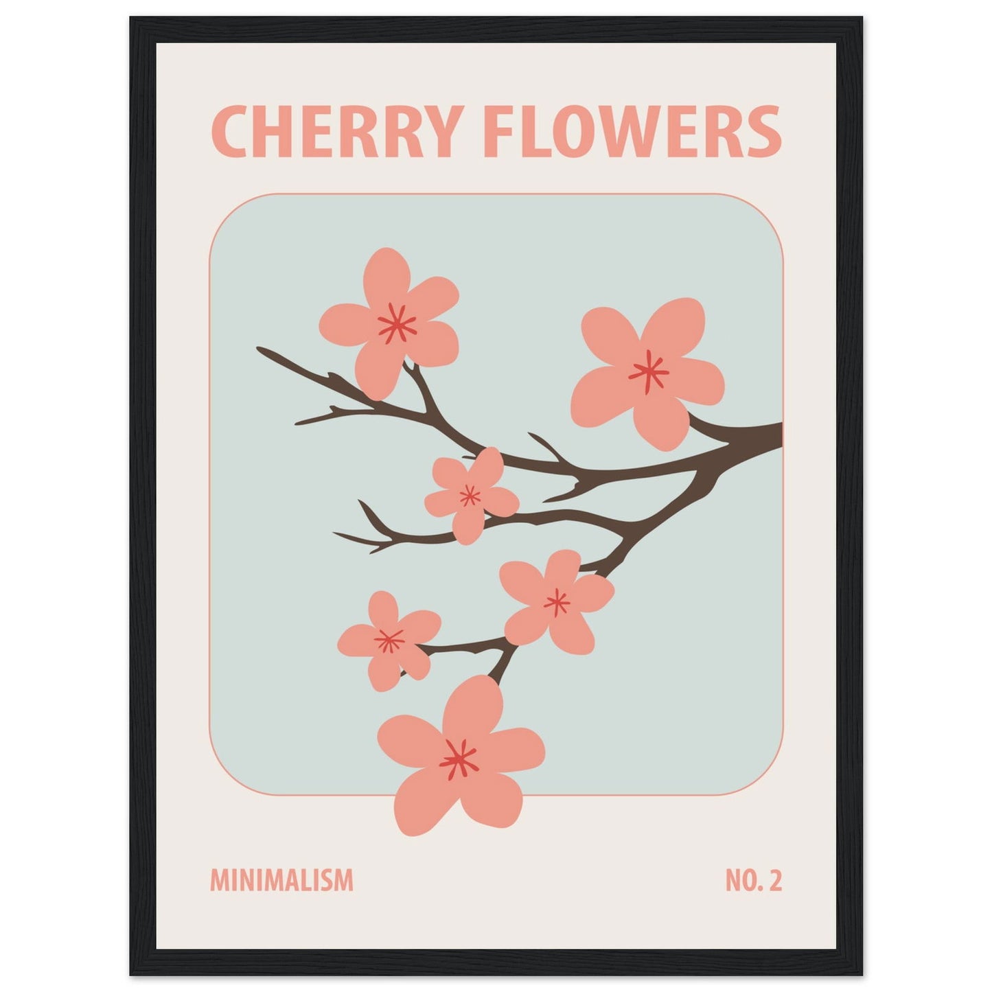 Cherry Flowers - art behind glass