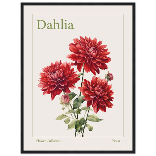 Dahlia - art behind glass