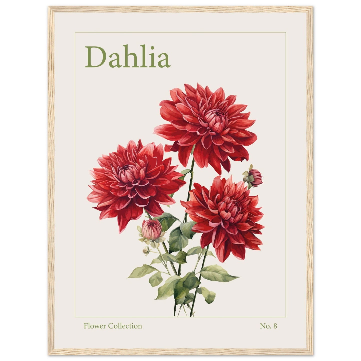 Dahlia - art behind glass