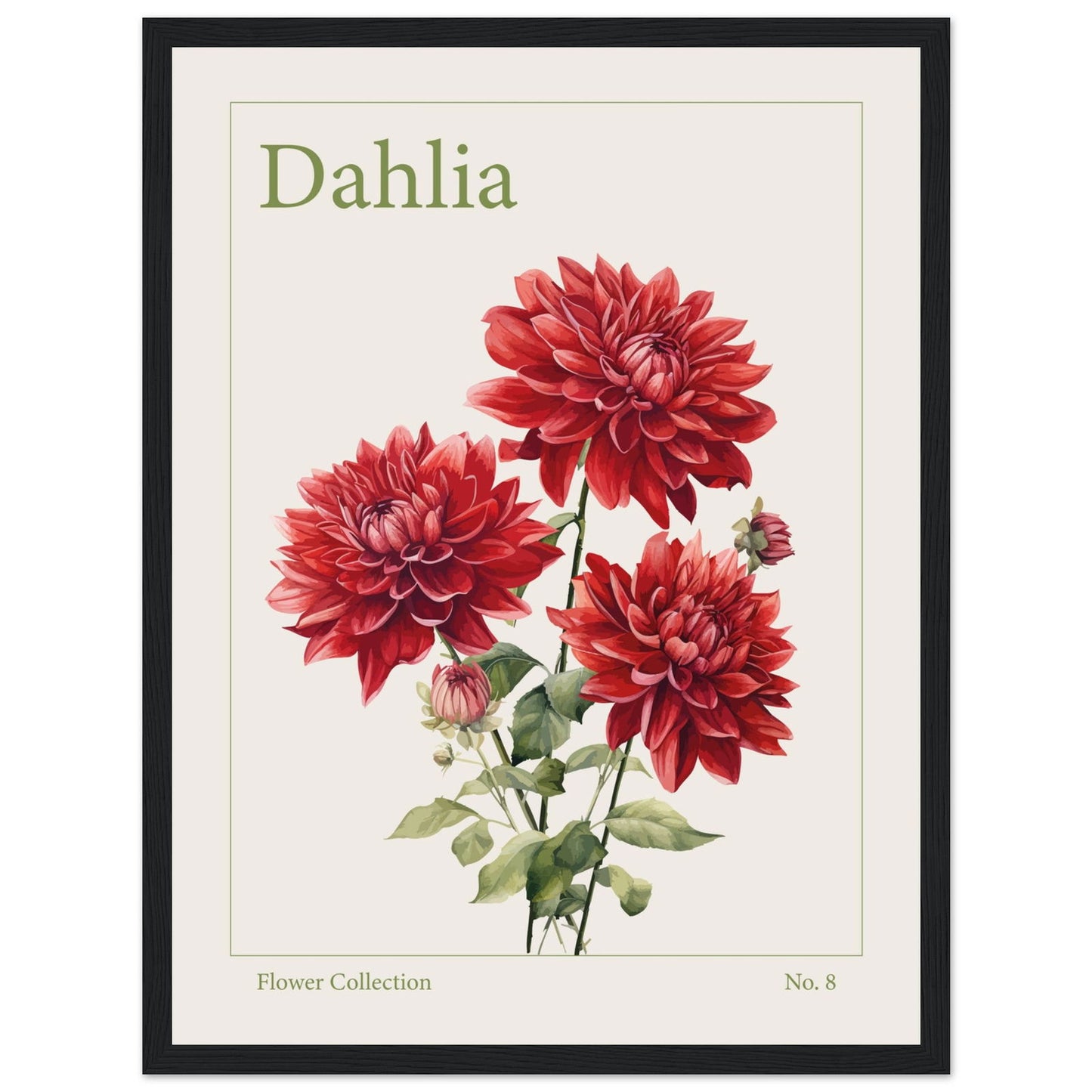 Dahlia - art behind glass