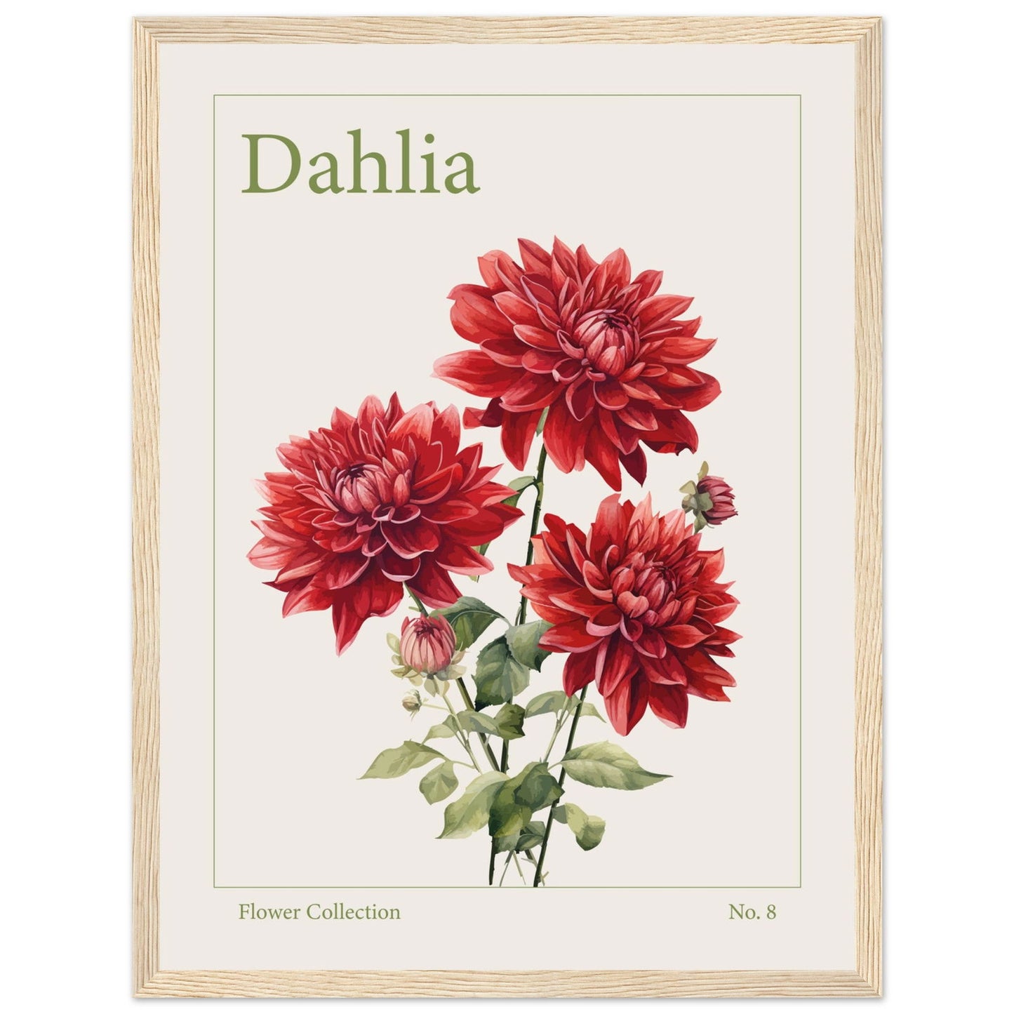 Dahlia - art behind glass