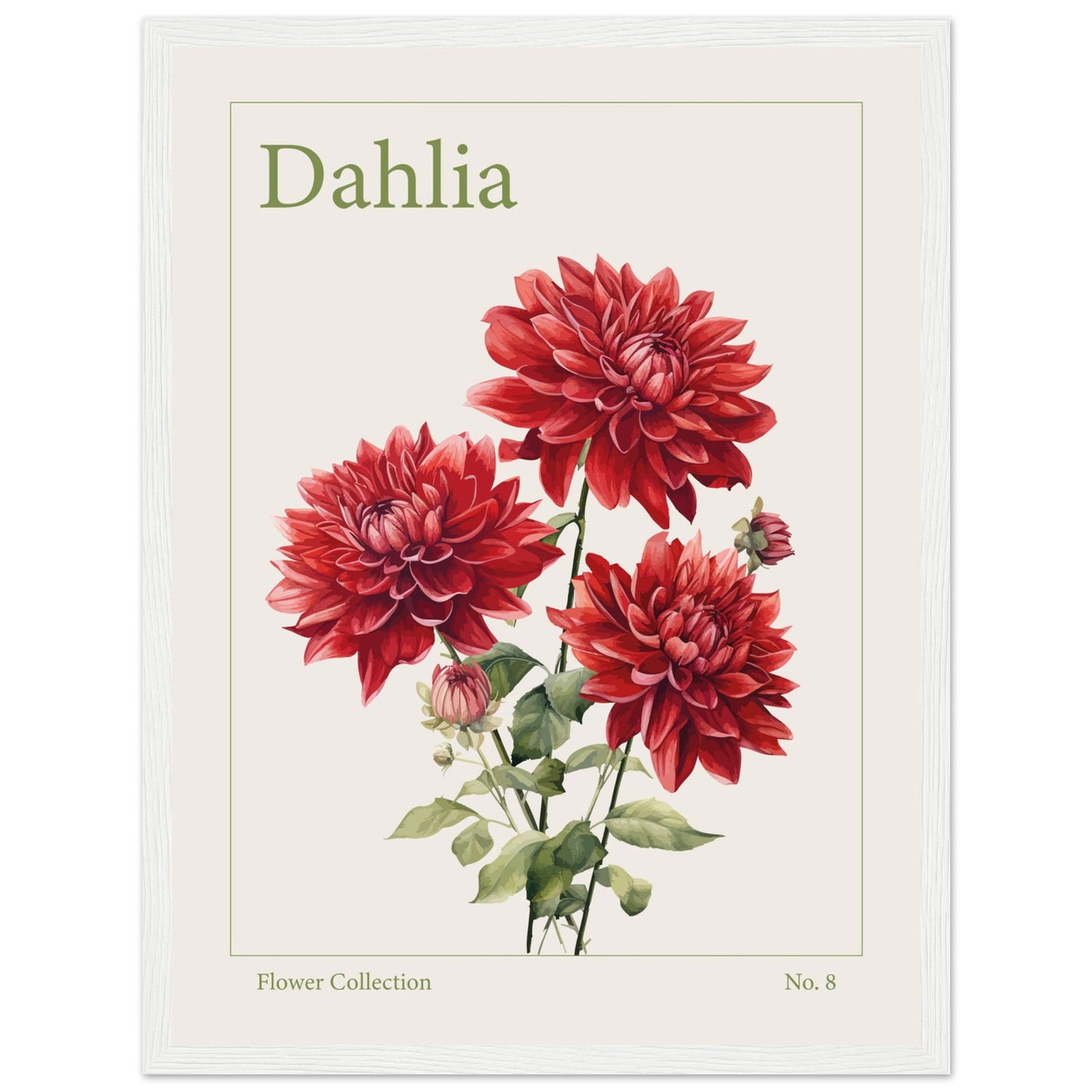 Dahlia - art behind glass