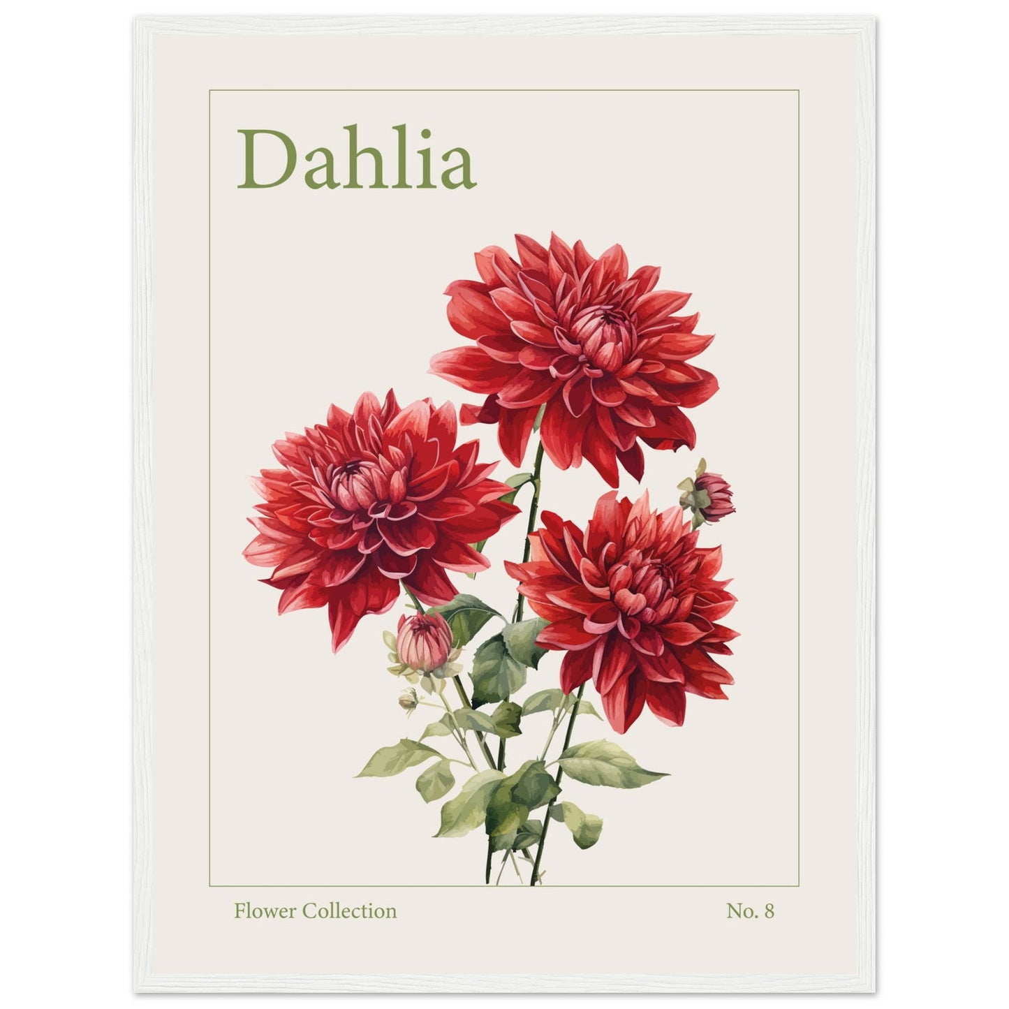 Dahlia - art behind glass