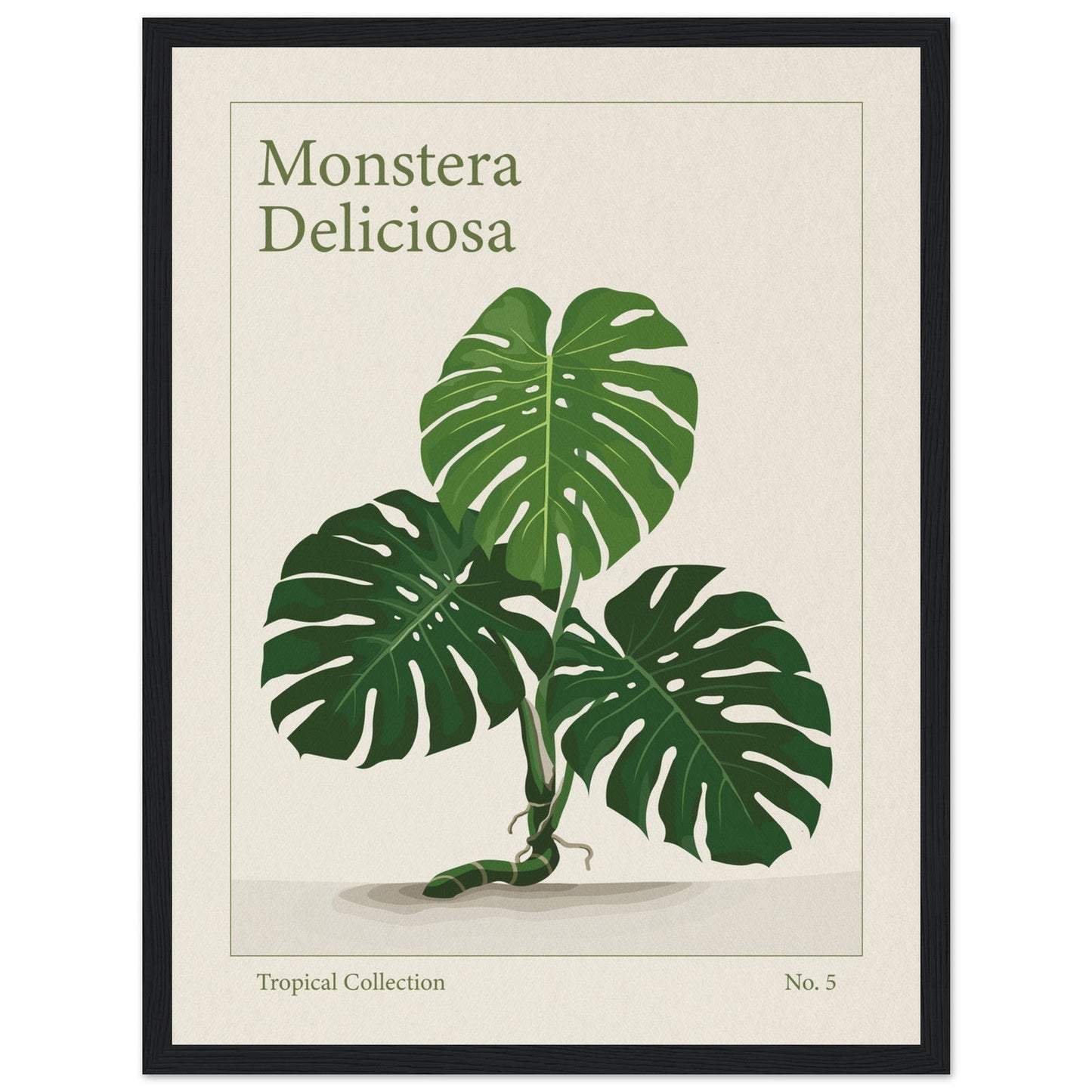 Monstera Deliciosa - art behind glass