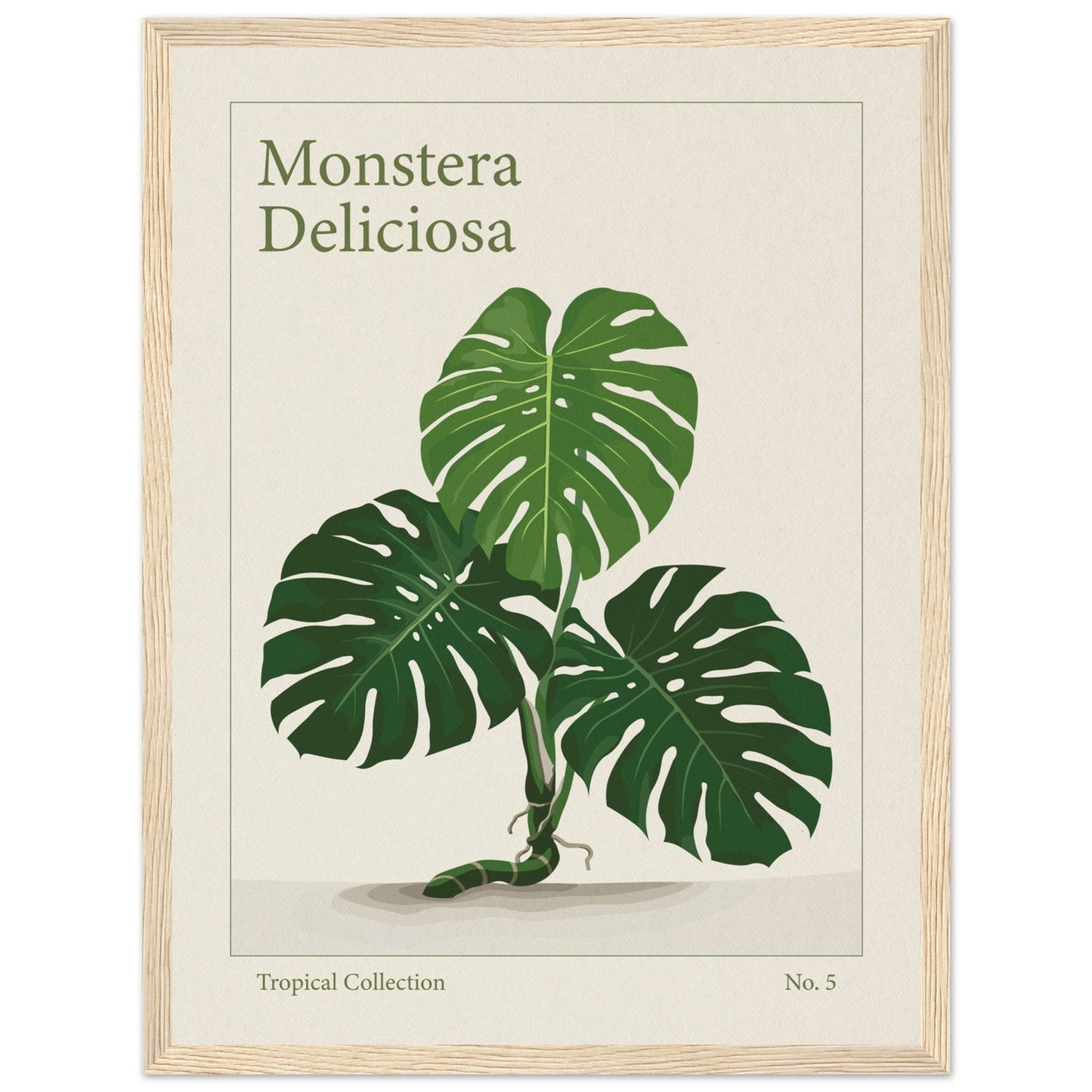 Monstera Deliciosa - art behind glass