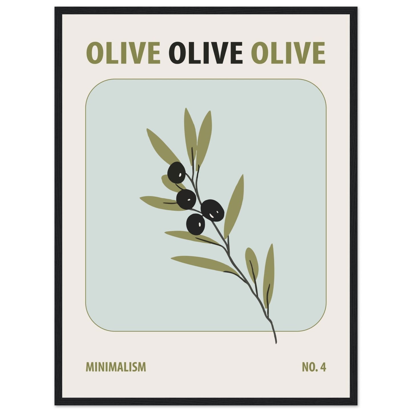 Olive - art behind glass