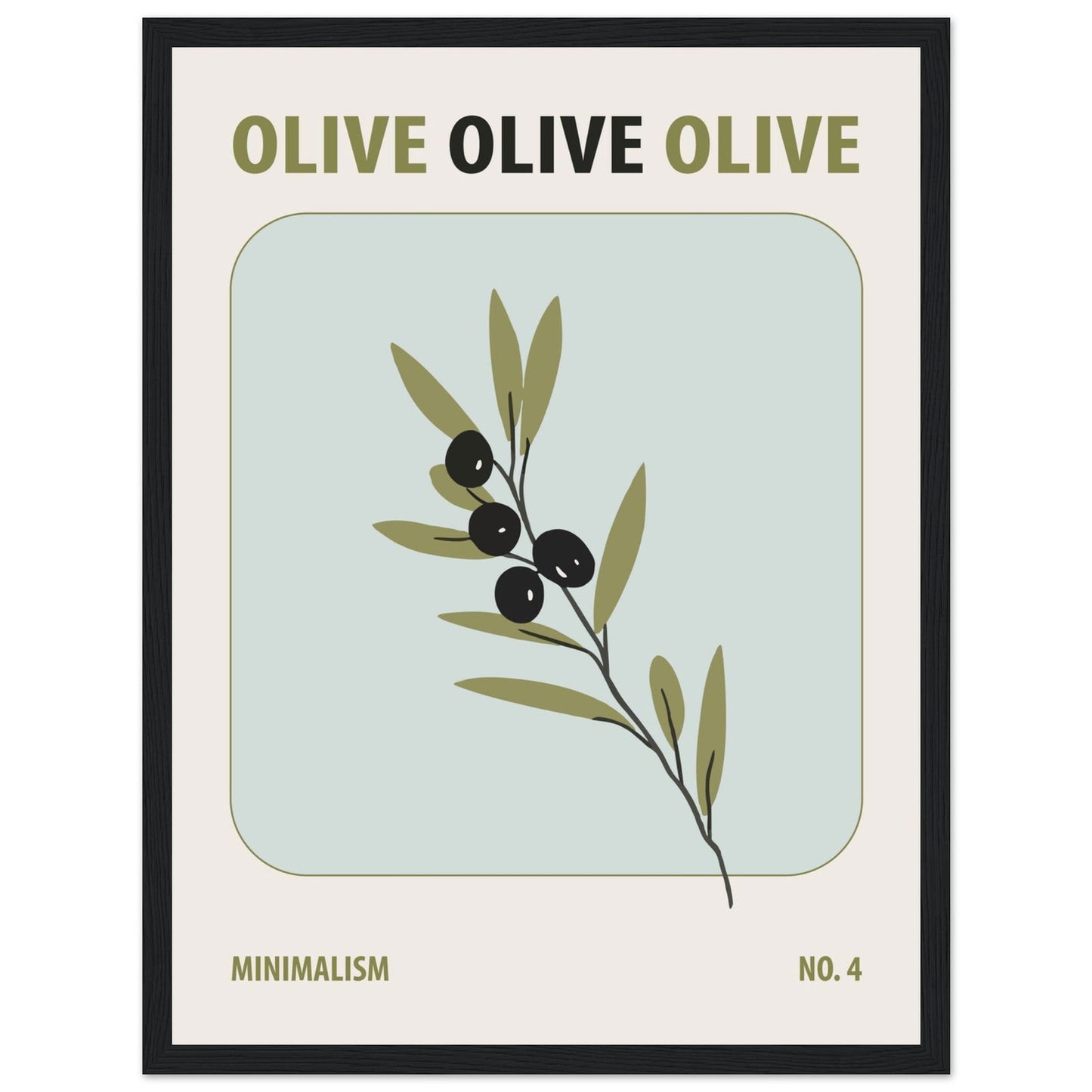 Olive - art behind glass