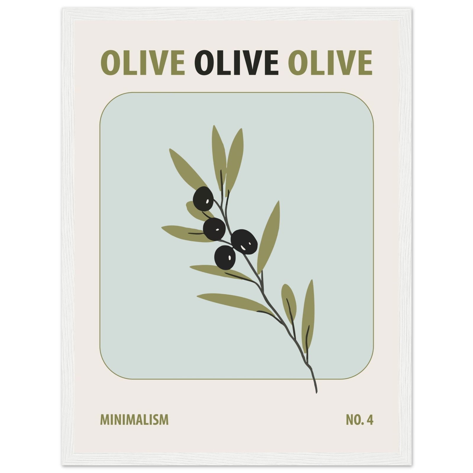 Olive - art behind glass